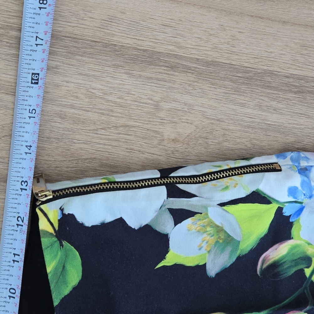 TED BAKER Galla Mirrored Forget Me Not Floral Black PANTS TB 2 US 4-6 - Picture 5 of 7